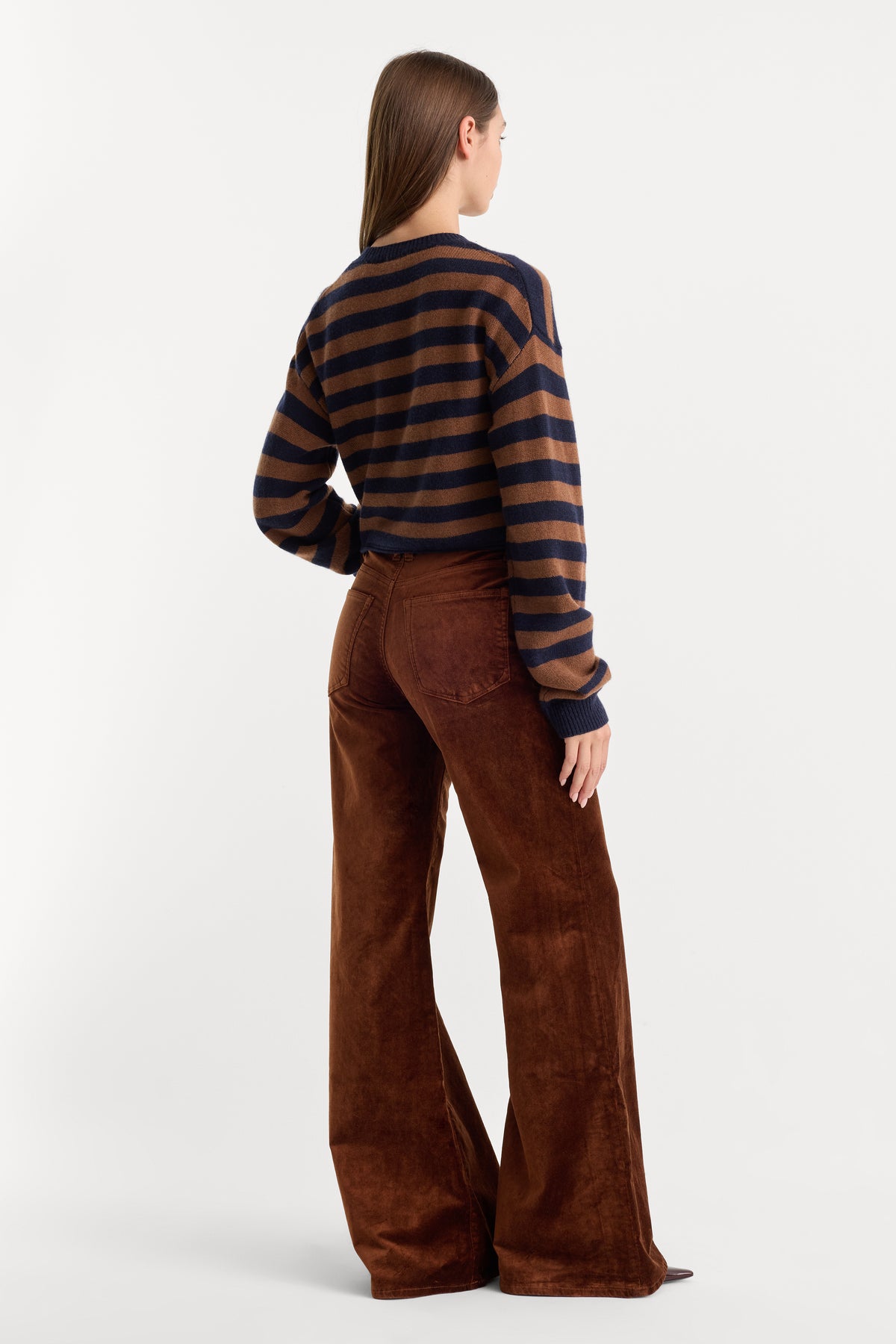 VELVET GOOD WAIST PALAZZO PANT | BRONZE
