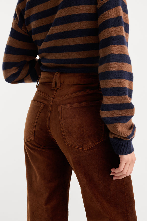 VELVET GOOD WAIST PALAZZO PANT | BRONZE