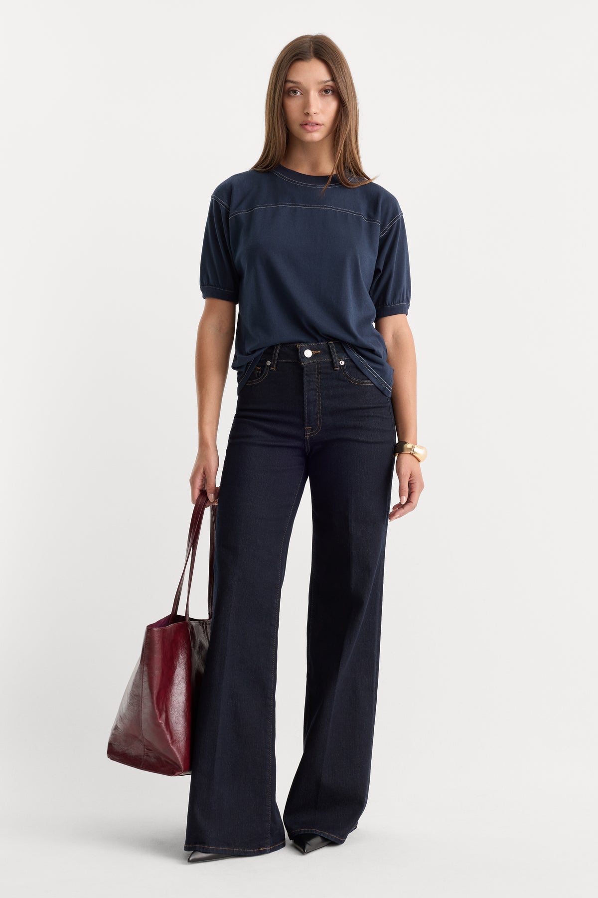 GOOD WAIST PALAZZO JEANS | RINSE