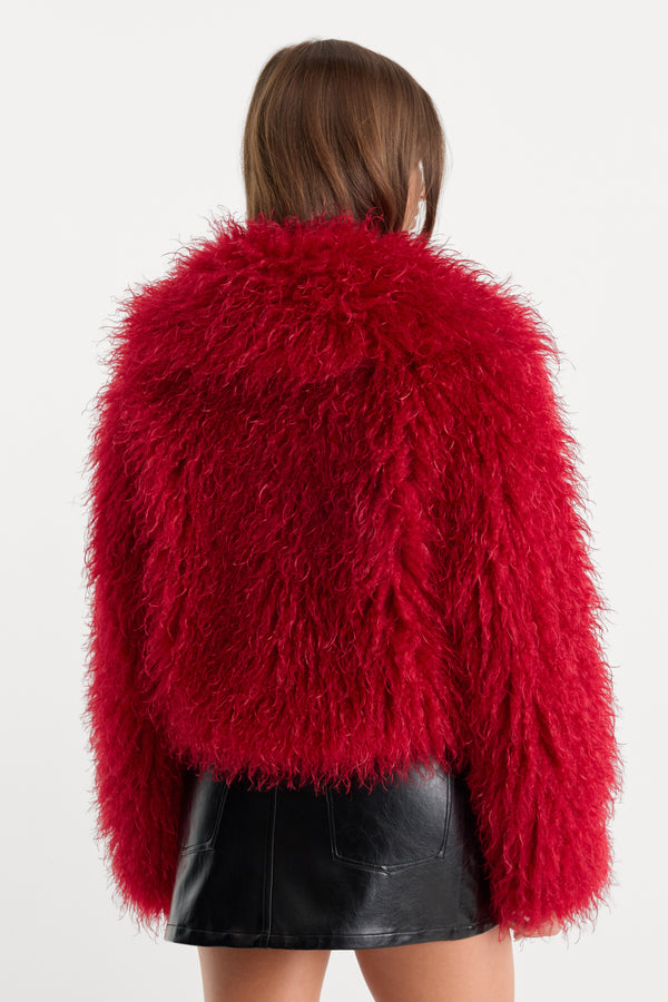 THE FAUX FUR COAT | CARMINE-4 | GOOD AMERICAN | MODEL_A