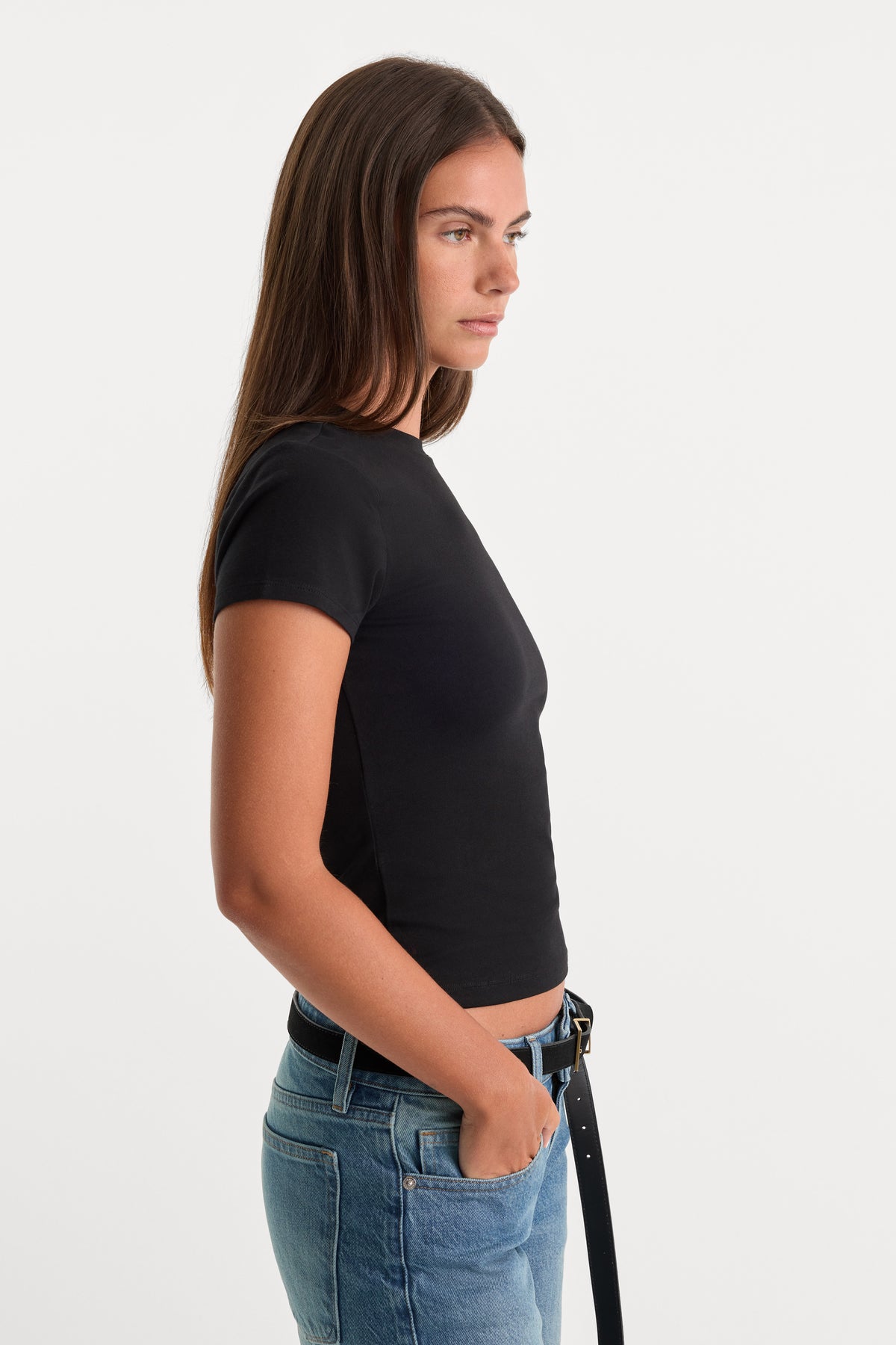 THE BABY TEE | BLACK-2 | GOOD AMERICAN | MODEL_A