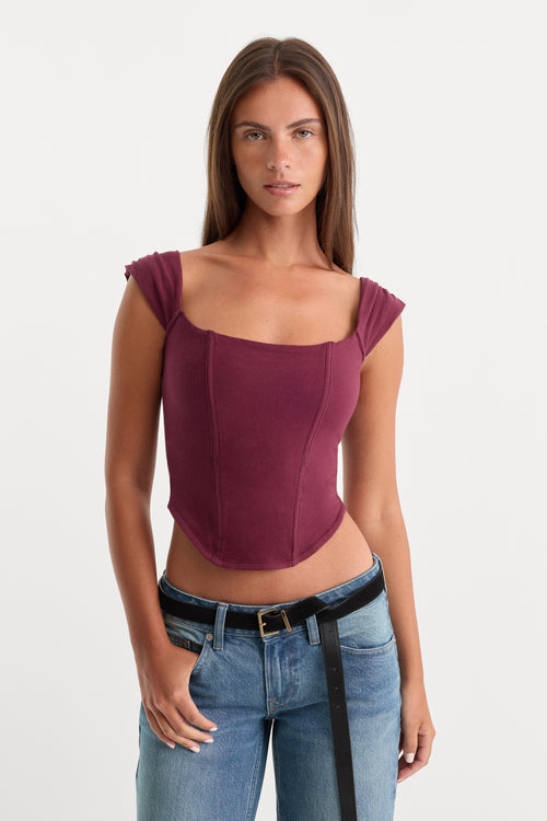 DOLLY SUPER STRETCH CORSET TOP | FIG007-1 | GOOD AMERICAN | MODEL