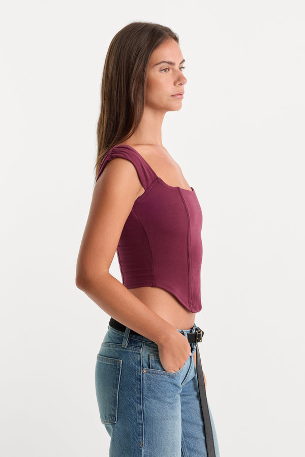 DOLLY SUPER STRETCH CORSET TOP | FIG007-2 | GOOD AMERICAN | MODEL