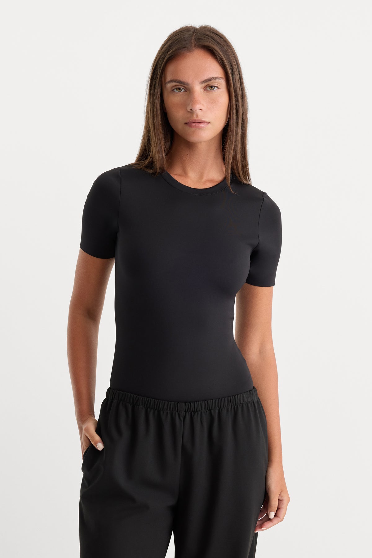 THE SCULPTING MODERN BODYSUIT| BLACK-1 | GOOD AMERICAN | MODEL_A