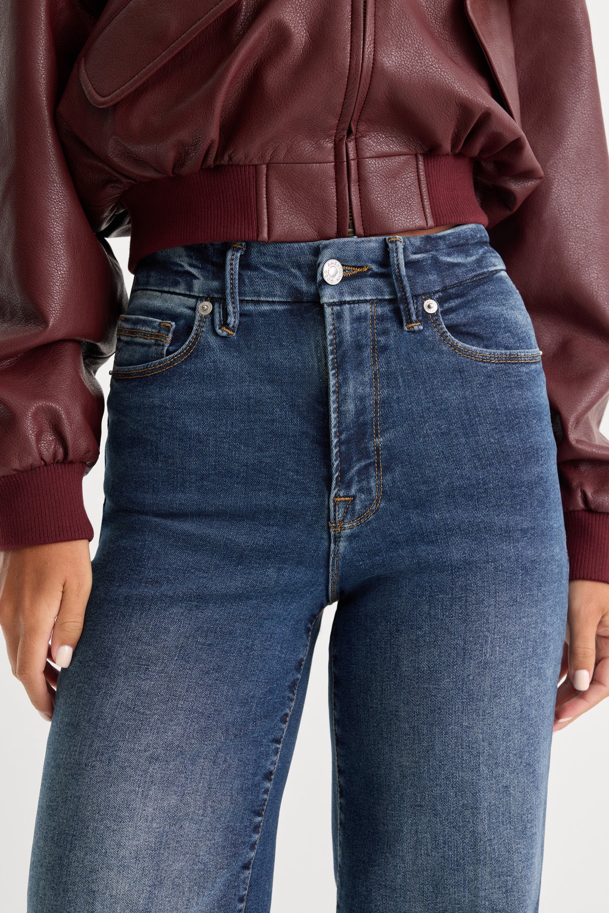 GOOD WAIST PALAZZO JEANS | INDIGO446-4 | GOOD AMERICAN | MODEL_A