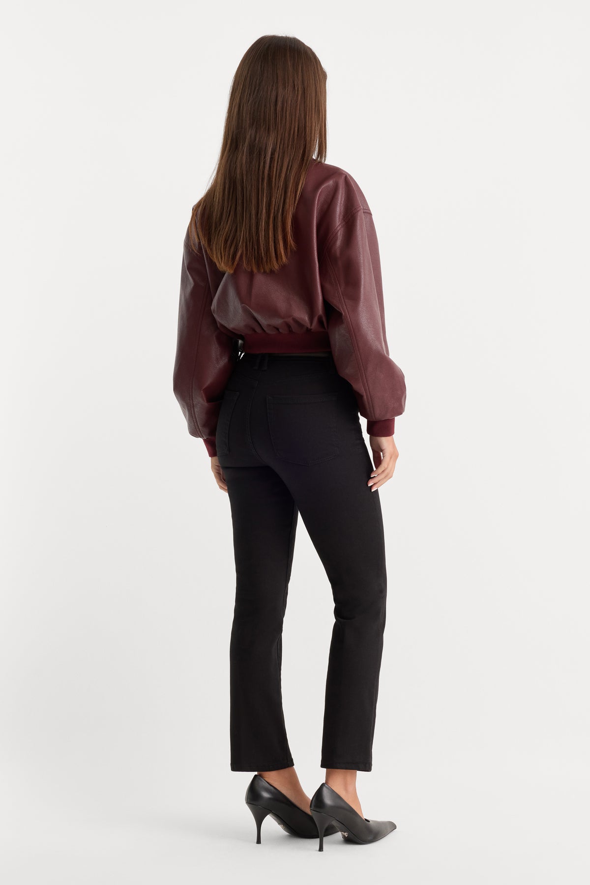 NEVER FADE BUTTON FRONT GOOD LEGS STRAIGHT JEANS | BLACK001