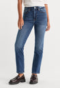 ALWAYS FITS GOOD PETITE STRAIGHT JEANS | INDIGO571-1 | GOOD AMERICAN | MODEL