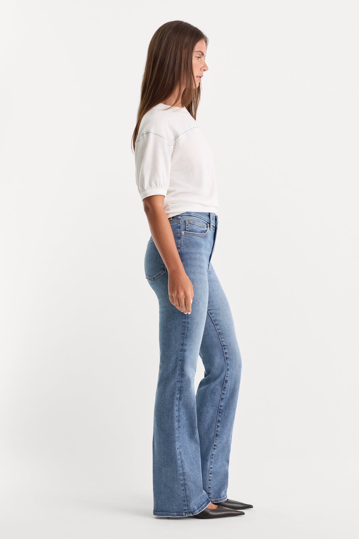 ALWAYS FITS GOOD CLASSIC BOOTCUT JEANS | INDIGO316-5 | GOOD AMERICAN | MODEL_A