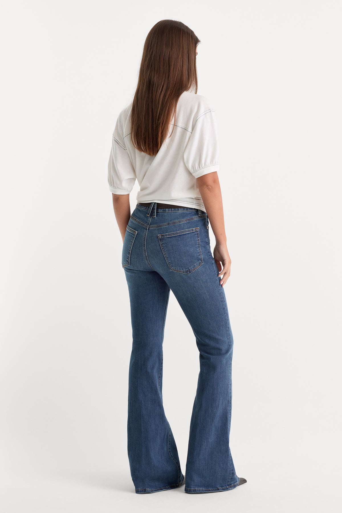 GOOD PETITE FLARE JEANS | BLUE004