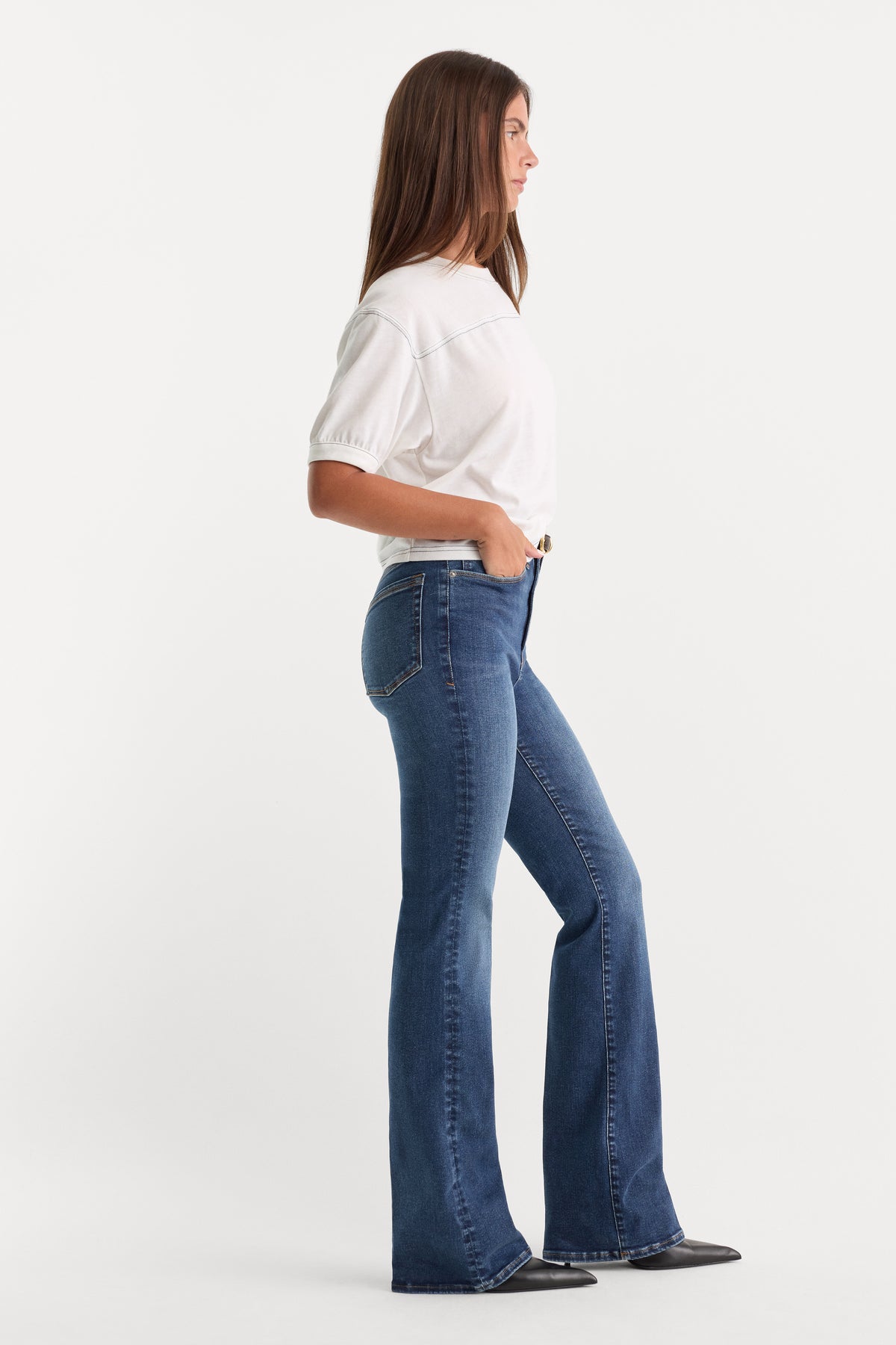 ALWAYS FITS GOOD PETITE BOOTCUT JEANS | INDIGO446