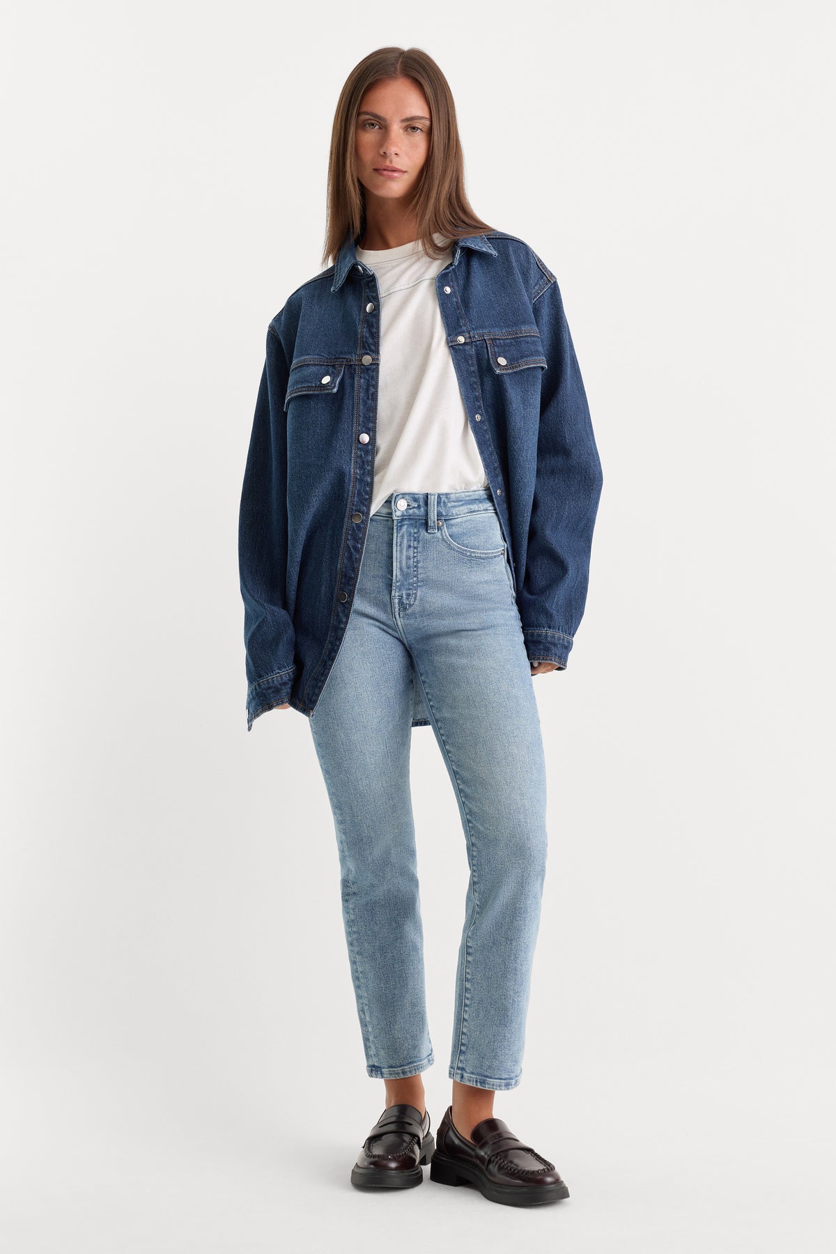 GOOD LEGS STRAIGHT JEANS | INDIGO1154-1 | GOOD AMERICAN | MODEL_A