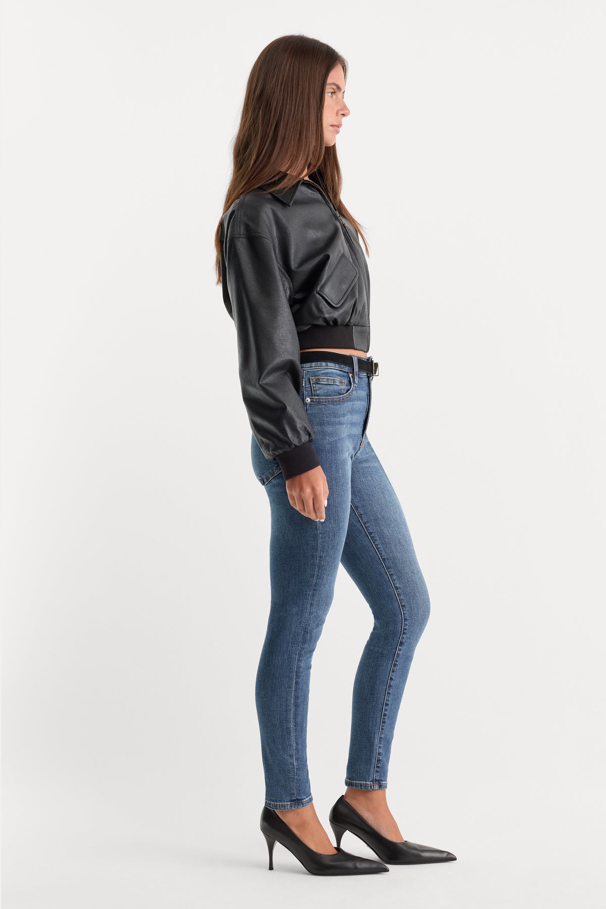 GOOD LEGS SKINNY JEANS | BLUE004-4 | GOOD AMERICAN | MODEL_A