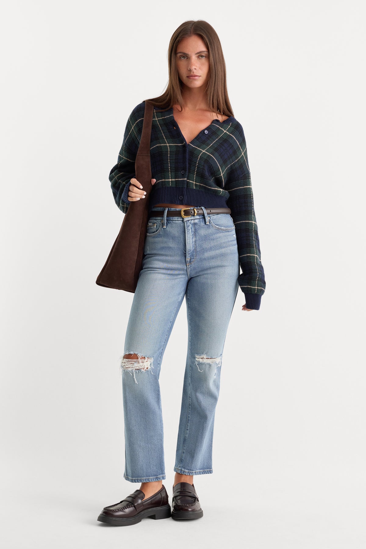 SOFT TECH GOOD CURVE STRAIGHT JEANS | INDIGO1072-1 | GOOD AMERICAN | MODEL_A