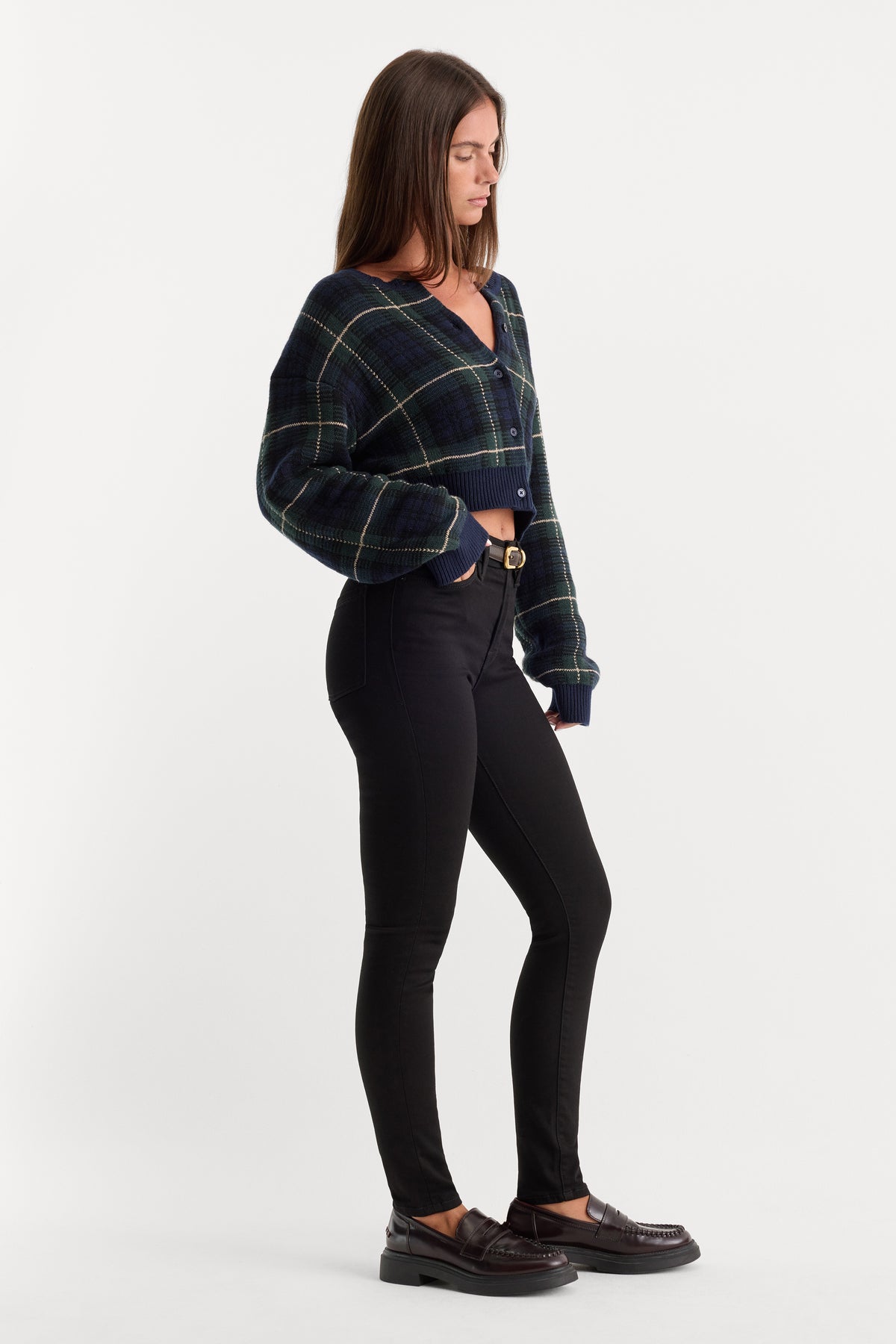 NEVER FADE GOOD LEGS SKINNY JEANS | BLACK-5 | GOOD AMERICAN | MODEL_A