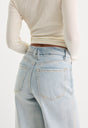 GOOD SKATE WIDE LEG JEANS | INDIGO634-6 | GOOD AMERICAN | MODEL