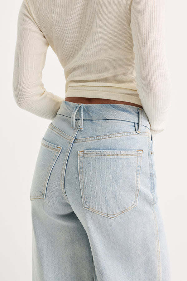 GOOD SKATE WIDE LEG JEANS | INDIGO634-6 | GOOD AMERICAN | MODEL