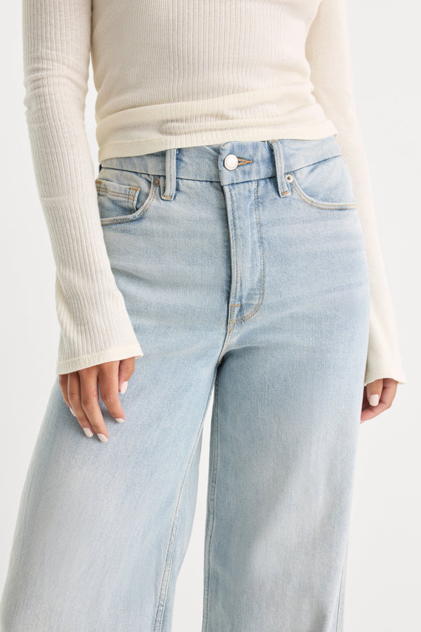 GOOD SKATE WIDE LEG JEANS | INDIGO634-4 | GOOD AMERICAN | MODEL