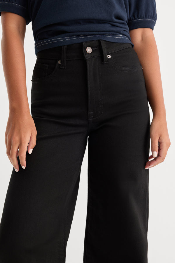 NEVER FADE GOOD WAIST PALAZZO JEANS | BLACK-4 | GOOD AMERICAN | MODEL