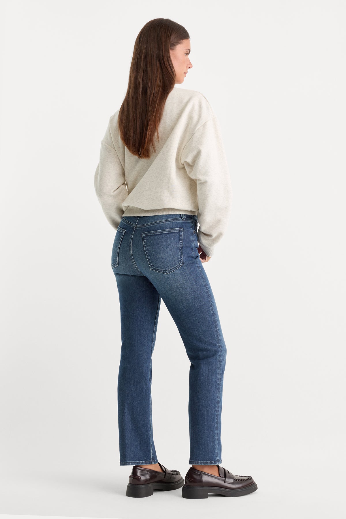 ALWAYS FITS GOOD LEGS STRAIGHT JEANS | INDIGO446-8 | GOOD AMERICAN | MODEL_A