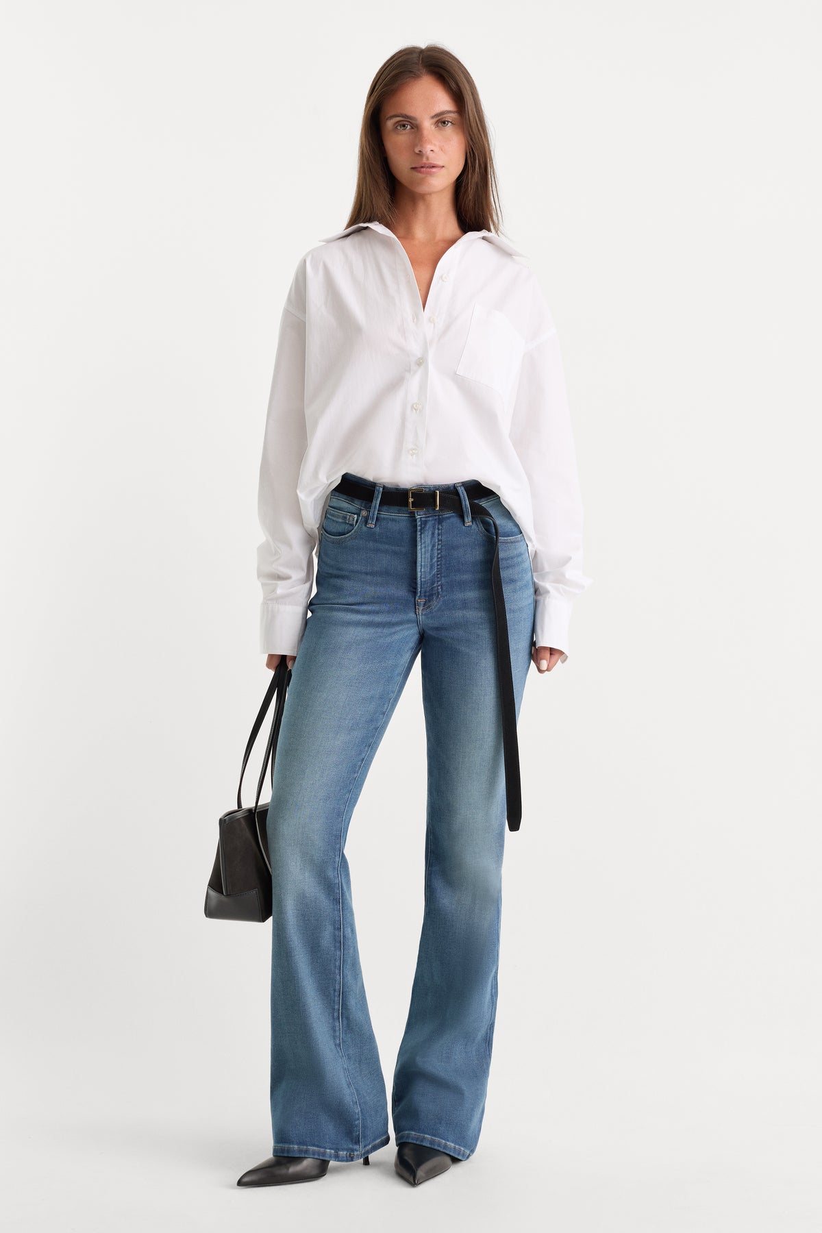 SOFT TECH GOOD CLASSIC BOOTCUT JEANS|INDIGO863-1 | GOOD AMERICAN | MODEL_A