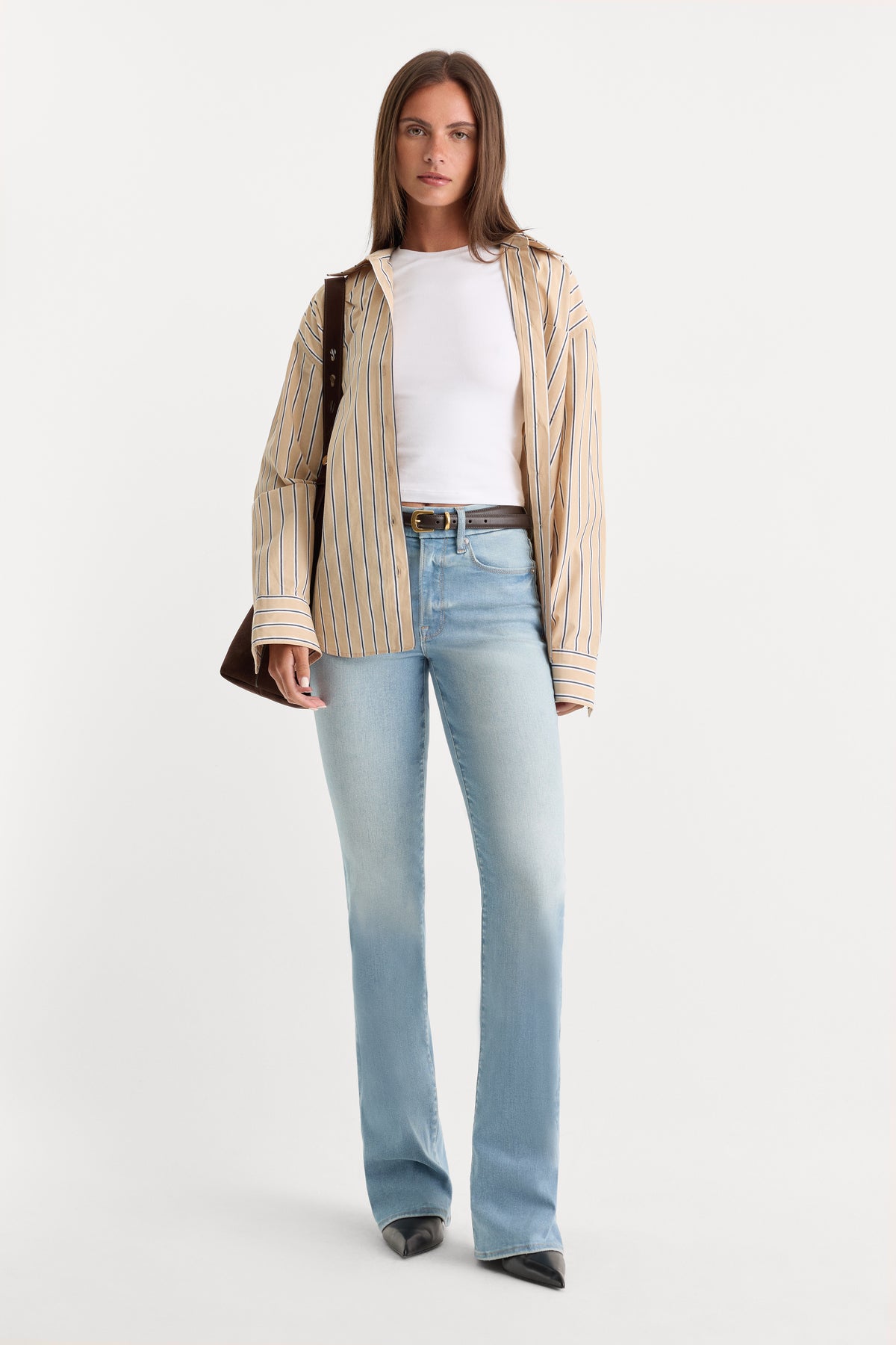 ALWAYS FITS GOOD CLASSIC BOOTCUT JEANS | INDIGO448-3 | GOOD AMERICAN | MODEL_A
