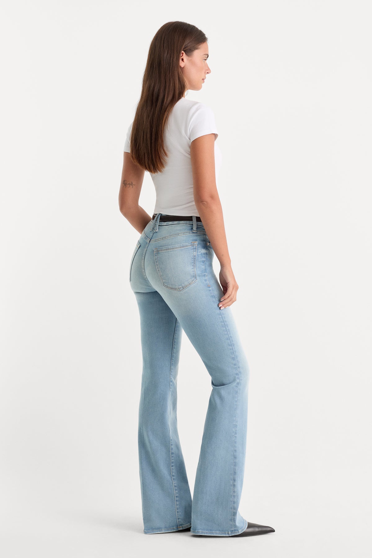 ALWAYS FITS GOOD CLASSIC BOOTCUT JEANS | INDIGO448-7 | GOOD AMERICAN | MODEL_A
