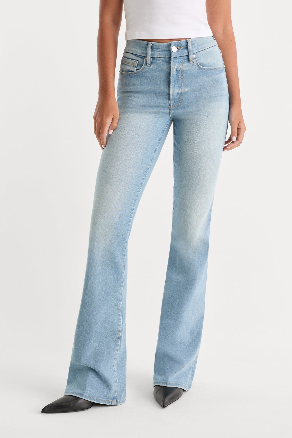ALWAYS FITS GOOD CLASSIC BOOTCUT JEANS | INDIGO448-4 | GOOD AMERICAN | MODEL_A