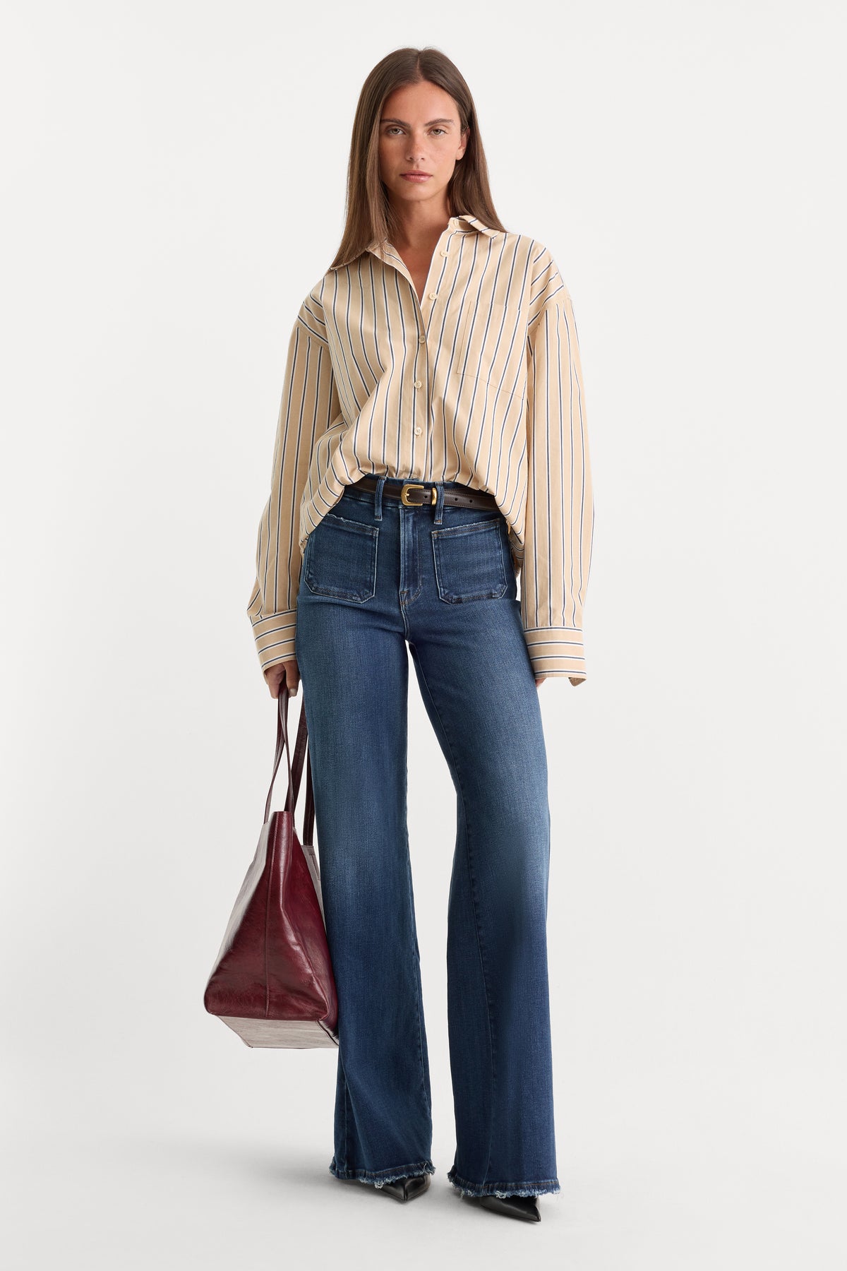 SOFT TECH PATCH POCKET GOOD PETITE PALAZZO JEANS | INDIGO511