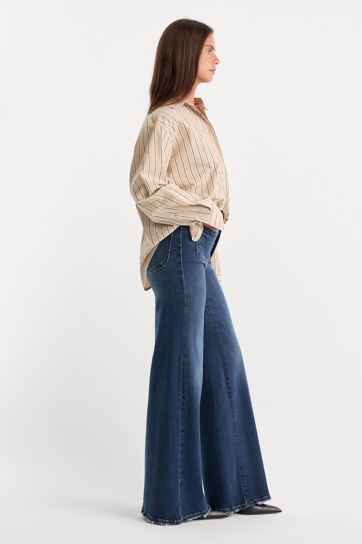 SOFT TECH PATCH POCKET GOOD PETITE PALAZZO JEANS | INDIGO511