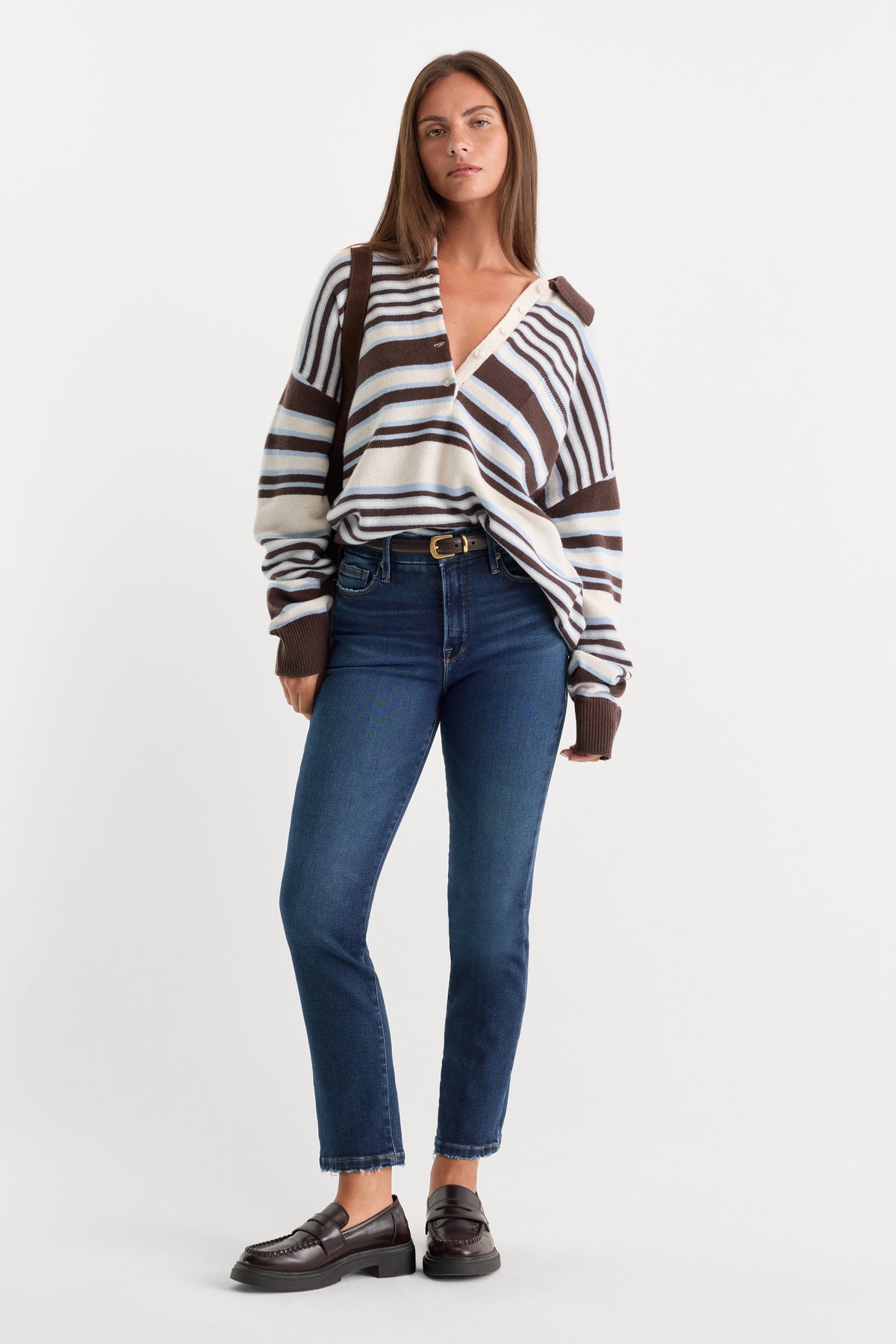 SOFT TECH GOOD LEGS STRAIGHT JEANS | INDIGO511-1 | GOOD AMERICAN | MODEL_A