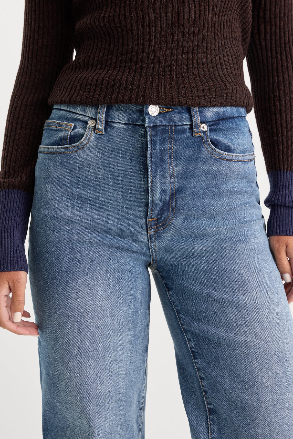 ALWAYS FITS PETITE SLIM PALAZZO JEANS | TAWNY-3 | GOOD AMERICAN | MODEL_A