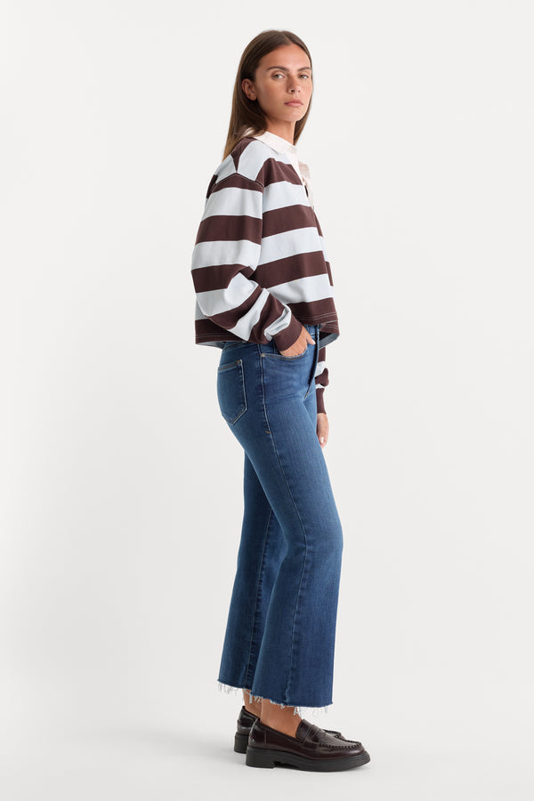 SOFT TECH GOOD LEGS CROPPED MINI BOOT JEANS|INDIGO818