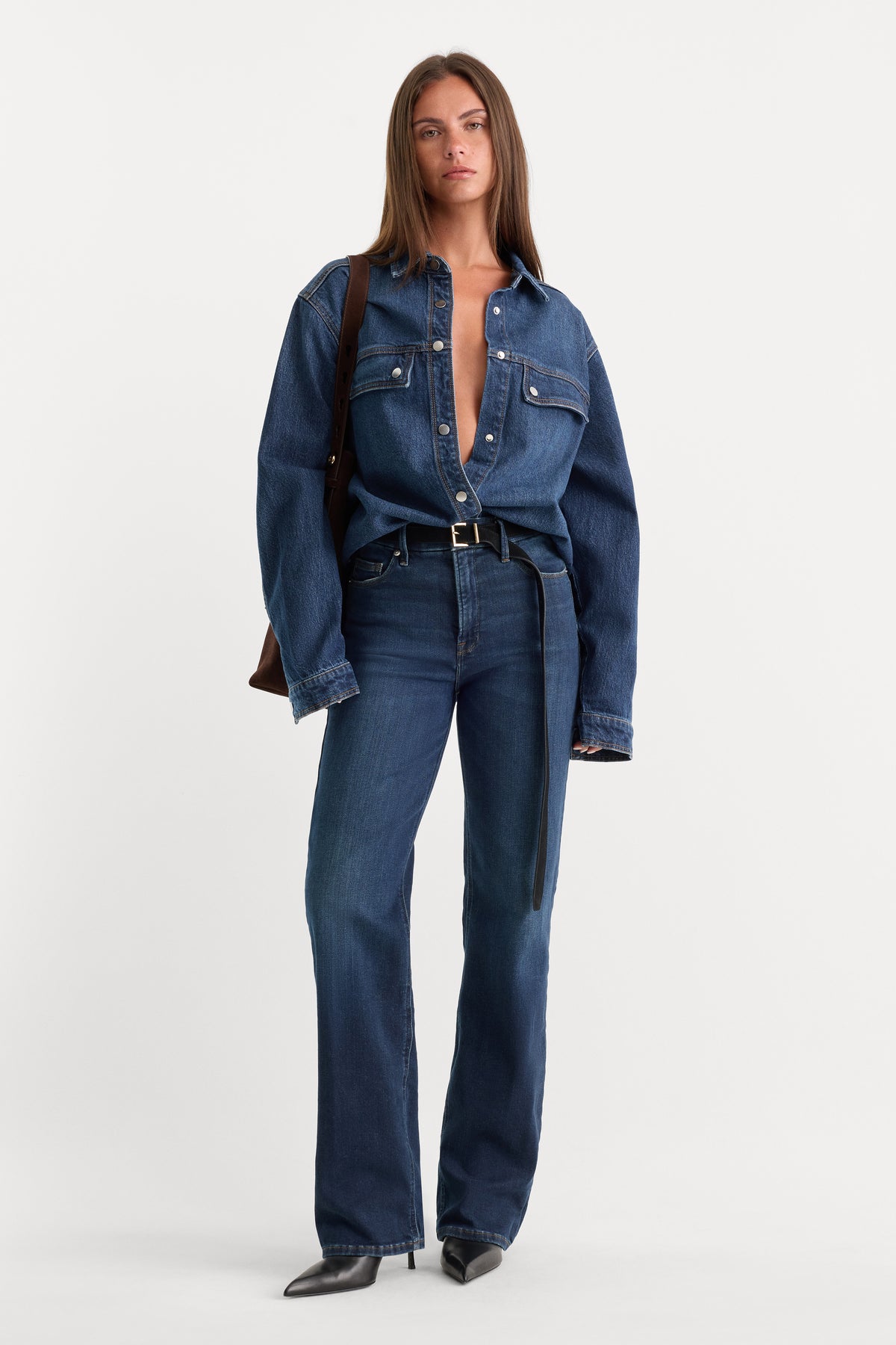 SOFT TECH GOOD TRUE STRAIGHT JEANS|INDIGO572-1 | GOOD AMERICAN | MODEL_A