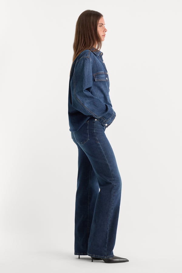 SOFT TECH GOOD PETITE TRUE STRAIGHT JEANS | INDIGO572