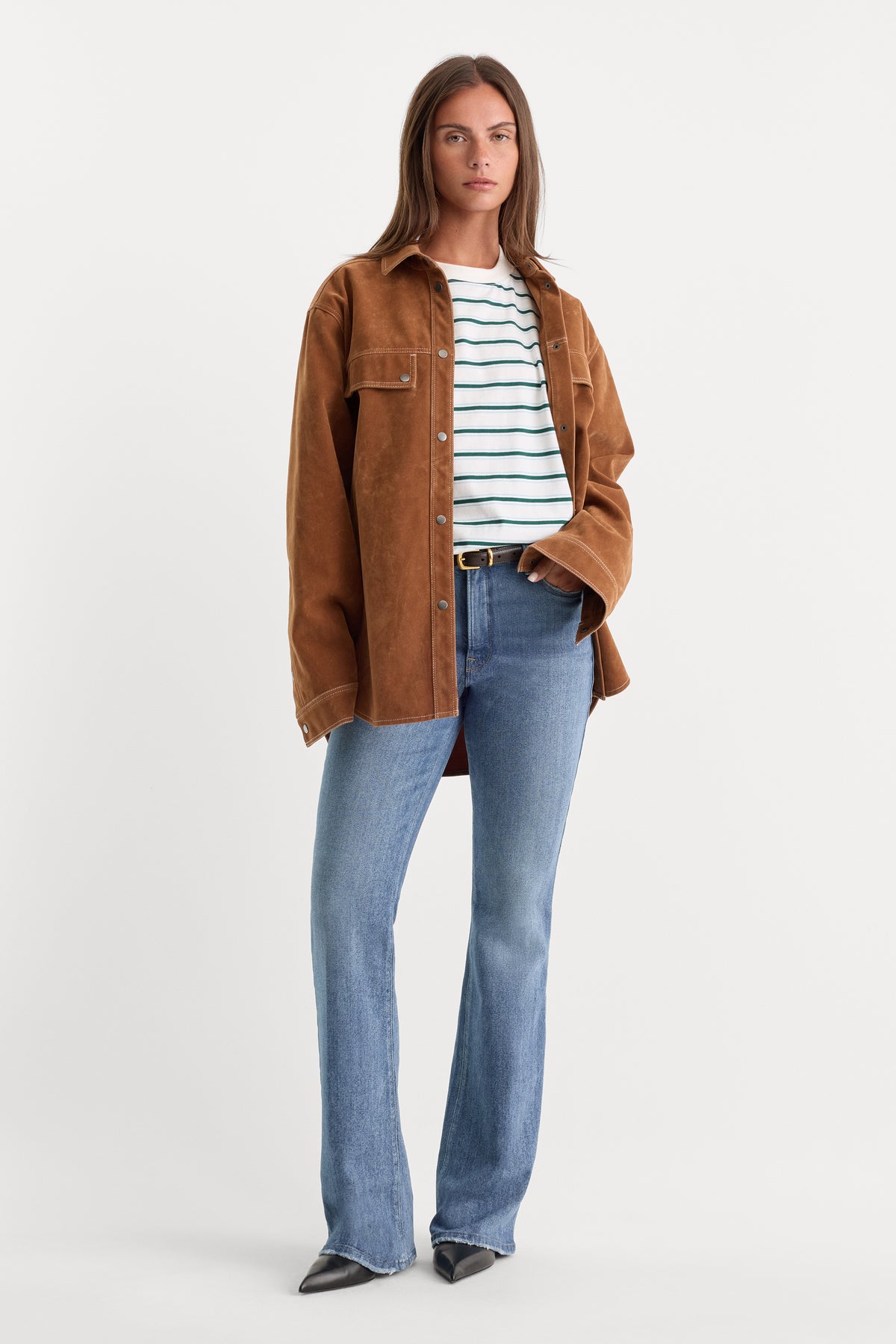 SOFT TECH GOOD CLASSIC BOOTCUT JEANS | INDIGO627-1 | GOOD AMERICAN | MODEL_A