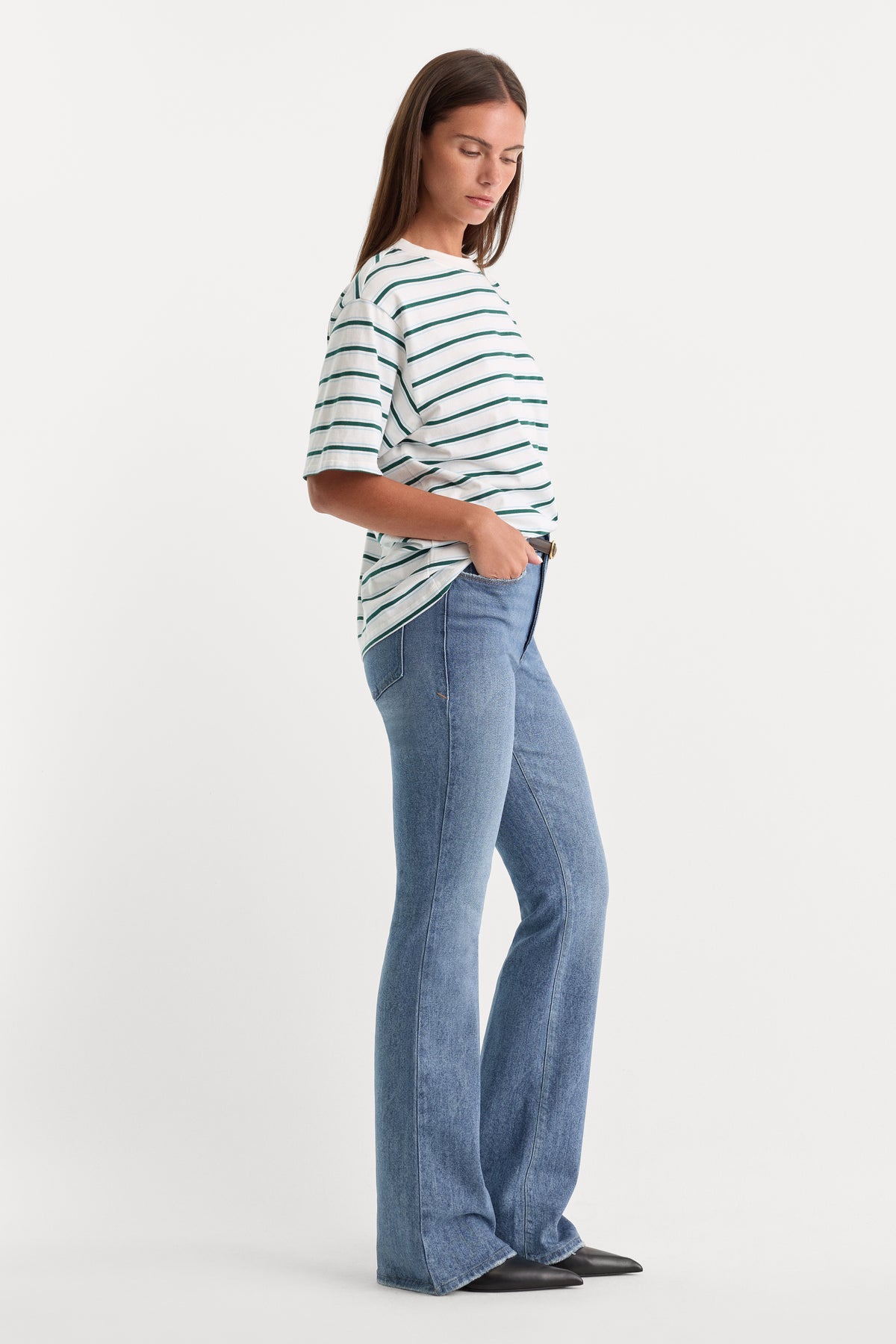 SOFT TECH GOOD CLASSIC BOOTCUT JEANS | INDIGO627-2 | GOOD AMERICAN | MODEL_A