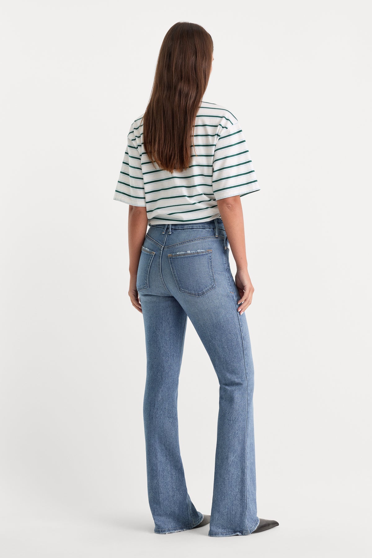 SOFT TECH GOOD CLASSIC BOOTCUT JEANS | INDIGO627-5 | GOOD AMERICAN | MODEL_A
