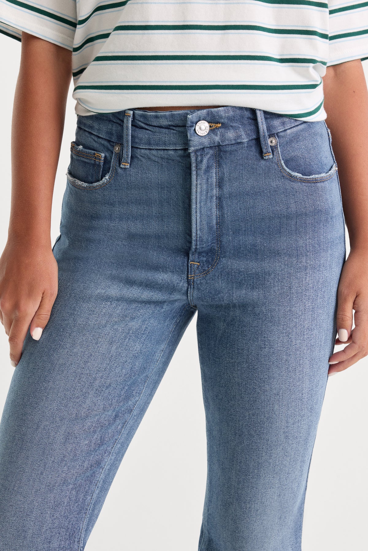 SOFT TECH GOOD CLASSIC BOOTCUT JEANS | INDIGO627-4 | GOOD AMERICAN | MODEL_A