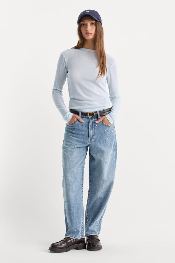 THE SHEER RIB LONG SLEEVE | COAST BLUE