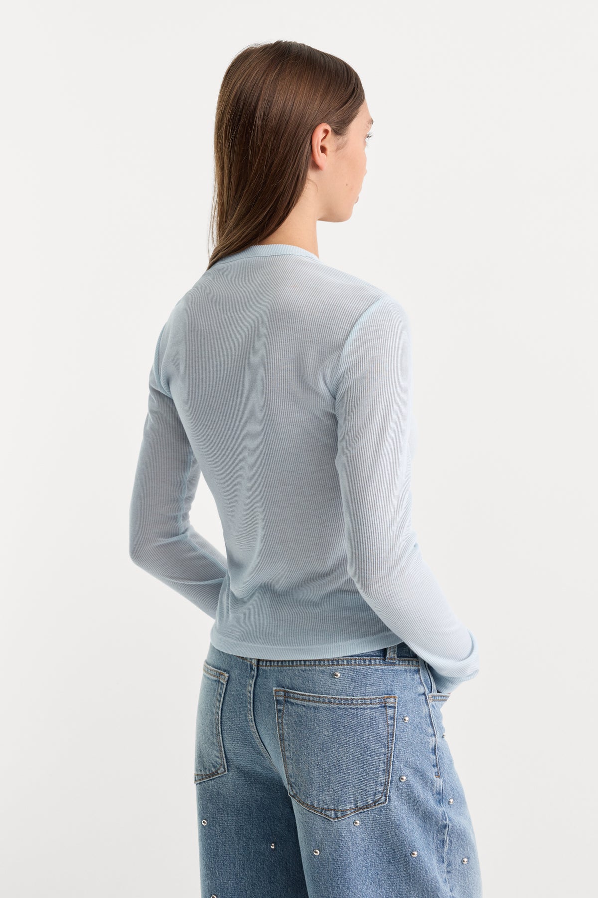 THE SHEER RIB LONG SLEEVE | COAST BLUE