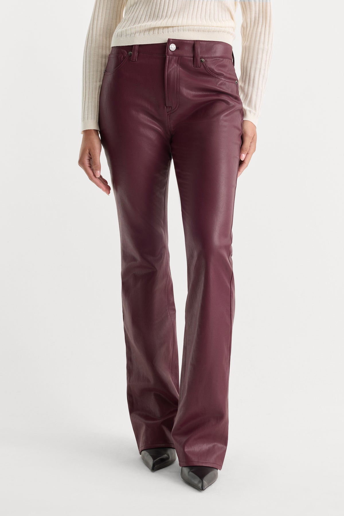 BETTER THAN LEATHER GOOD CLASSIC BOOTCUT PANT | WINETASTING-4 | GOOD AMERICAN | MODEL_A