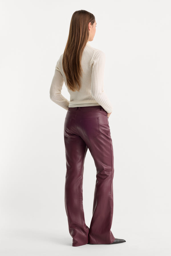BETTER THAN LEATHER GOOD CLASSIC BOOTCUT PANT | WINETASTING-5 | GOOD AMERICAN | MODEL_A