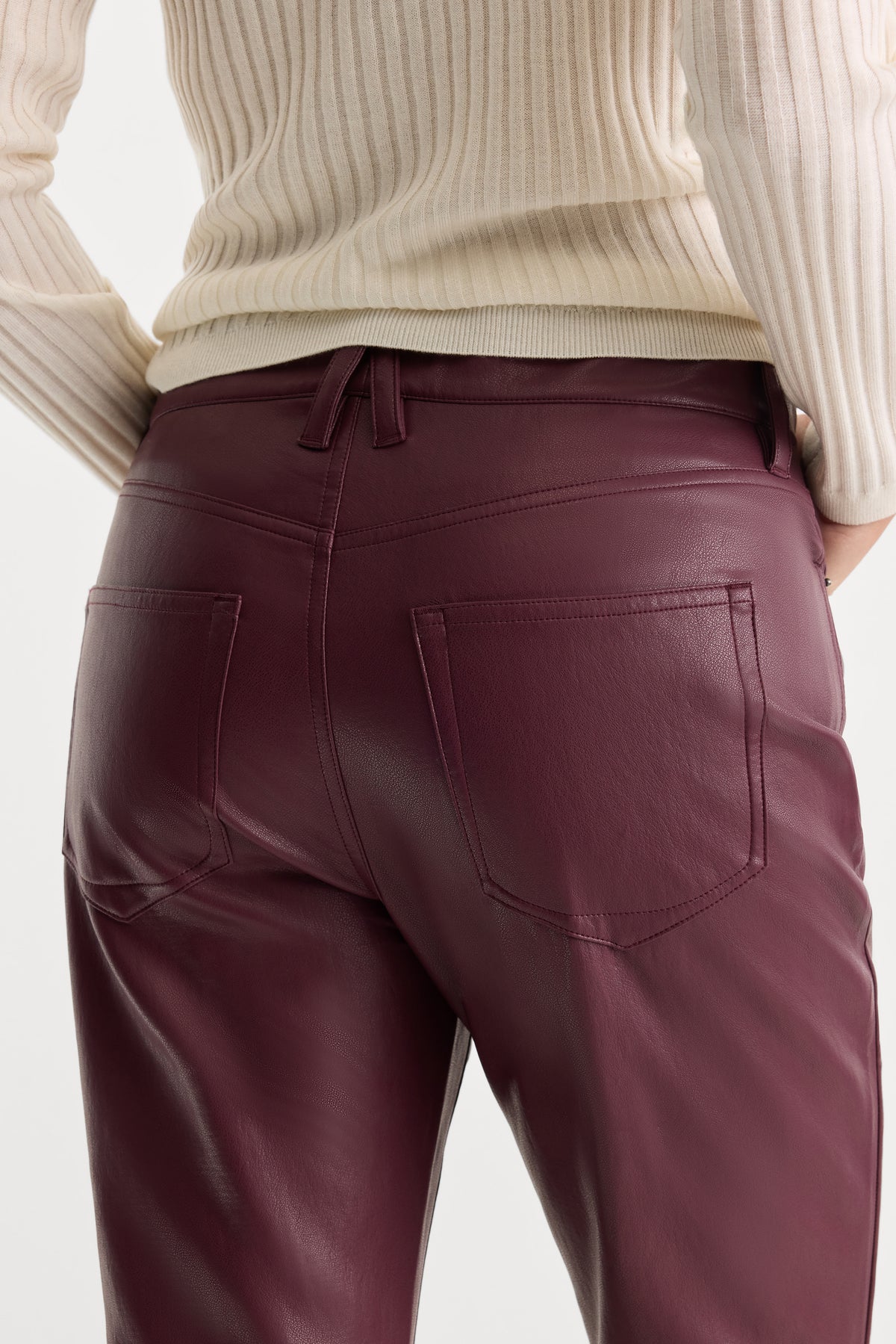 BETTER THAN LEATHER GOOD CLASSIC BOOTCUT PANT | WINETASTING-6 | GOOD AMERICAN | MODEL_A