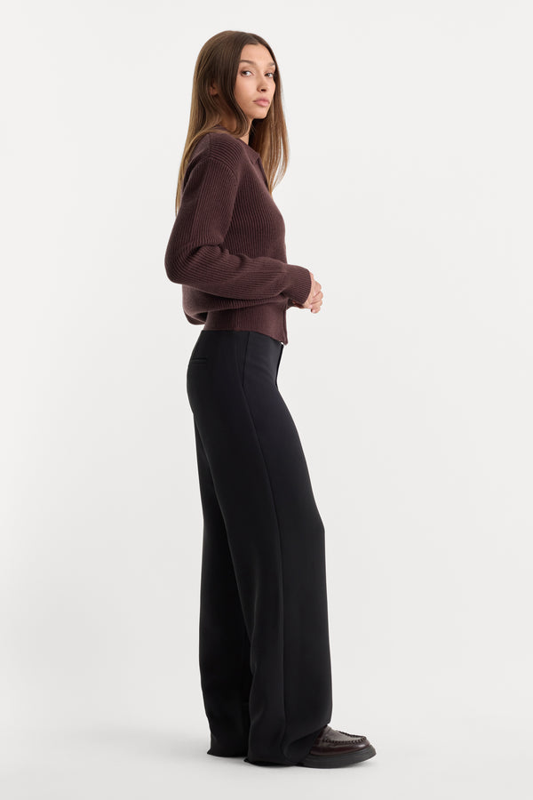 THE GHOST WAISTBAND TROUSER | BLACK001-2 | GOOD AMERICAN | MODEL_A