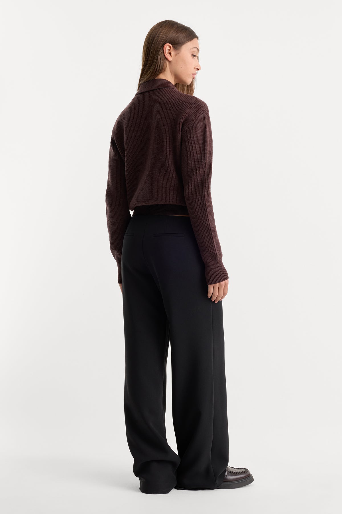 THE GHOST WAISTBAND TROUSER | BLACK001-6 | GOOD AMERICAN | MODEL_A