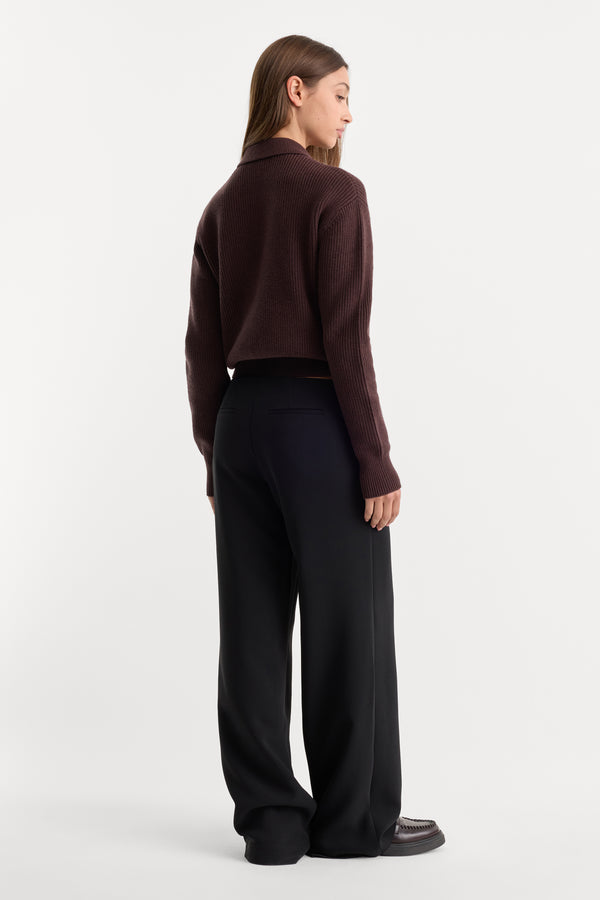 THE GHOST WAISTBAND TROUSER | BLACK001-6 | GOOD AMERICAN | MODEL_A
