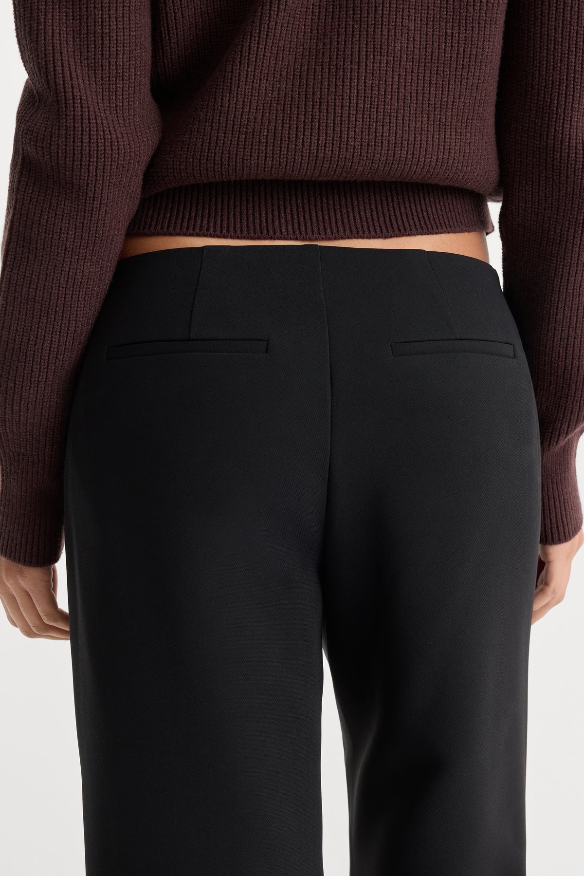 THE GHOST WAISTBAND TROUSER | BLACK001-5 | GOOD AMERICAN | MODEL_A