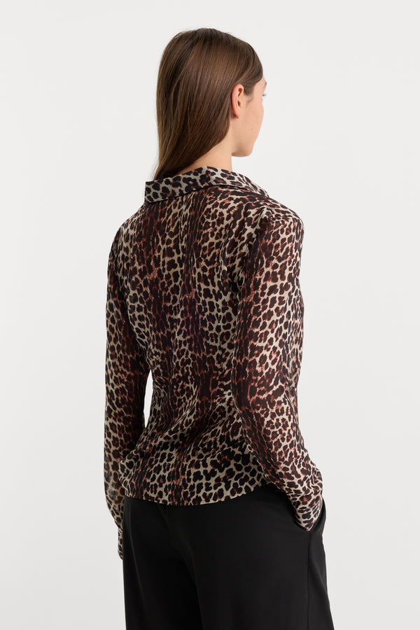 THE SLIM SHIRT | NATURAL LEOPARD PRINT