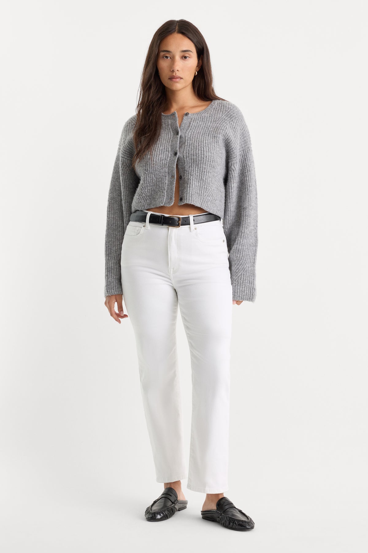 ALWAYS FITS GOOD LEGS STRAIGHT JEANS | WHITE001-1 | GOOD AMERICAN | MODEL_B
