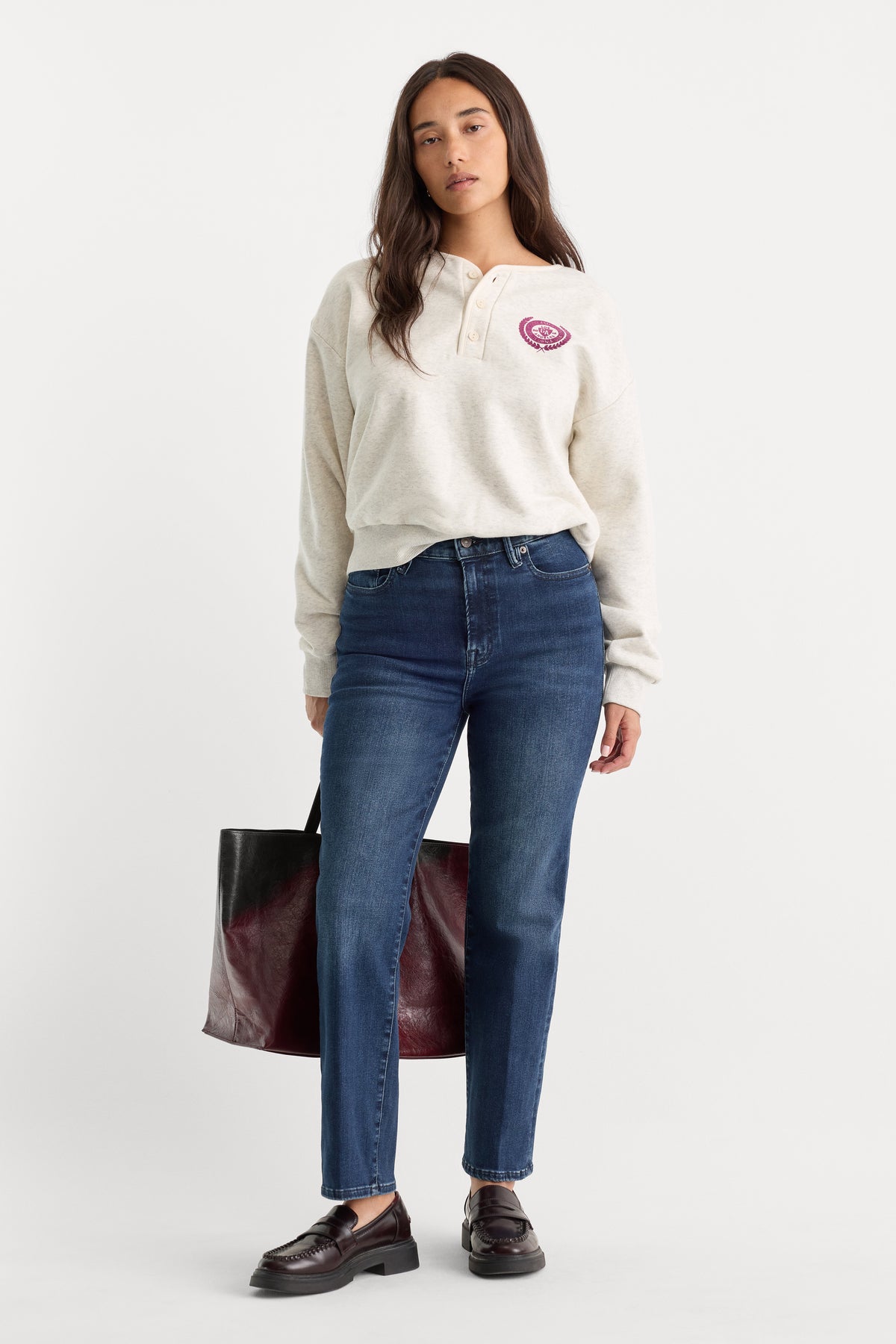 ALWAYS FITS GOOD LEGS STRAIGHT JEANS | INDIGO446-1 | GOOD AMERICAN | MODEL_B